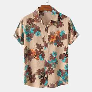 Camiseta de playa para hombre con estampado personalizado, 100% algodón, cuello camp, moda 2026 - Product Image 5