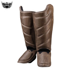 High Quality Custom Made Shin Guard Latest Design Leather Material Wholesale Protection on Sale Now - Product Image 3