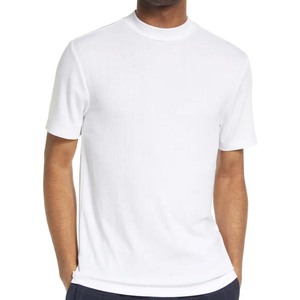 T-shirt col montant à manches courtes en toile - Product Image 1