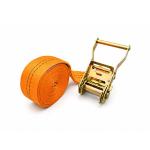 Grado industrial Naranja Tamaño 38mm Cinturón de poliéster Correa de trinquete Amarre Tipo sin gancho Cargas pesadas Equipo de transporte - Product Image 1
