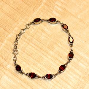 Bracelet réglable en argent 925 Sterling fabriqué à la main rubis pierre précieuse cristal de guérison bouddhisme Piedras Naturales diamant perle - Product Image 4