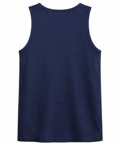 Camiseta sin Mangas Personalizada para Hombre, Estilo Musculoso, Ropa de Gimnasio, Informal, Verano, Tejido Elástico Suave, Color Azul Marino, Venta al por Mayor OEM - Product Image 5