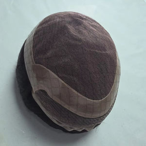 วิกผมผู้ชายแบบโมโนมีลูกไม้ด้านหน้าแบบมีวิกผมแบบเรีมีผ้าลูกไม้โปร่งใสแบบวิกผมแท้คุณภาพสูง - Product Image 1