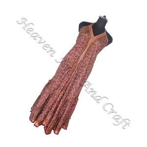 Acheter Summer Beach Wear Indian Sari Robe longue en soie Robe de dîner élégante pour dames élégante Style long pour les filles Prix de gros - Product Image 5