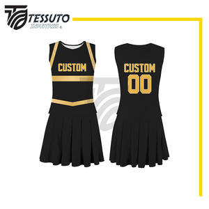 El mejor precio Uniforme de animadora sin mangas Venta caliente Sublimación Uniformes profesionales Diseño de buena calidad Uniforme de animadora - Product Image 1