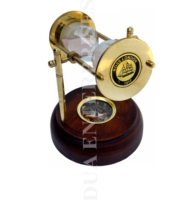 Massiver Messing Sand Timer mit Vintage Holz basis Maritime Sanduhr dekorative Sanduhr mit Kompass.