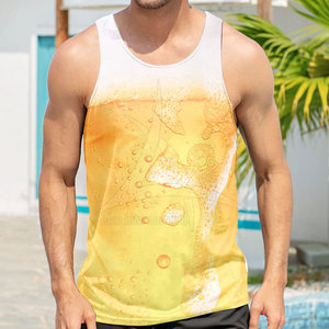 Camiseta sin Mangas Deportiva para Hombre, Sublimada, Transpirable, de Punto, Informal, 100% Algodón, al por Mayor - Product Image 3