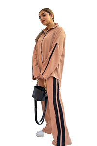 Survêtement pour femmes sur mesure avec logo personnalisé, 2 pièces, tenue de sport, sweat-shirt et jogging - Product Image 5