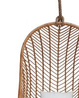 Fauteuil suspendu en rotin moderne Mulya avec appui-tête, meubles d'extérieur tissés à la main pour villa et salon