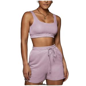 Conjunto de Dos Piezas de Verano, Top Corto con Estampado de Leopardo, Ropa Deportiva para Mujer, Transpirable, Elástica, Pantalones Cortos a Juego, Estilo Athleisure - Product Image 2