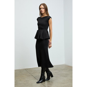 GRIMELANGE TALINDRA Women's <b>Midi</b> Length Front Pensli Back Deep <b>Slit</b> Detail Pencil <b>Skirt</b> - Product Image 4