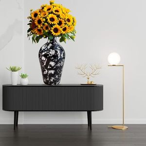 Luxury Metal <b>Vase</b> with Subtle Golden Touch for Elegant Decor Golden-Touched Metal <b>Vase</b> for a Glamorous Home Aesthetic - Product Image 6
