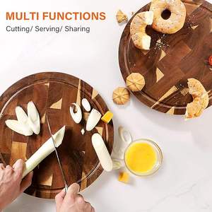 Tabla de Cortar de Madera de Acacia de Primera Calidad con Ranura para Jugo, Apta para Lavavajillas, No Tóxica, Duradera, para Cocina y Restaurante - Product Image 2