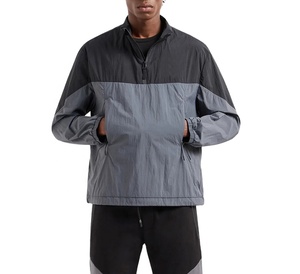 Nouveautés Vestes coupe-vent confortables grande taille de qualité supérieure Respirantes Vestes coupe-vent à blocs de couleur Design personnalisé - Product Image 4