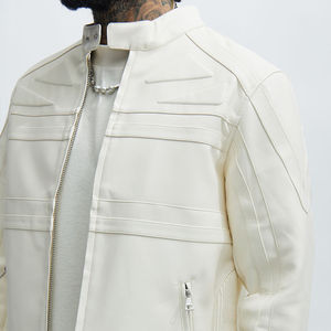 Chaqueta de cuero de invierno para hombre de alta calidad, chaqueta de motocicleta de cuero genuino personalizada, estilo informal impermeable - Product Image 6