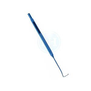 Crochet musculaire chirurgical Helveston de haute qualité, extra délicat, 8 mm, manche plat, pointe fine et arrondie - Product Image 6