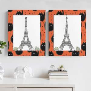 Personnalisé ajoutez votre nom de texte de photo personnalisé 8x10 cadre de photos en bois pour tenture murale et affichage de table chat noir mignon - Product Image 3