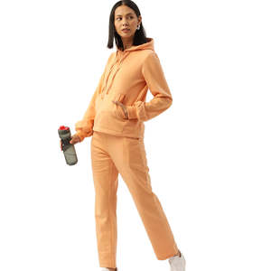 Survêtements pour femmes en molleton d'hiver personnalisés, à capuche, décontractés, unis, manches longues, surdimensionnés, lourds, vêtements de rue - Product Image 4