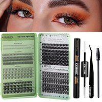 Lot de 530 faux cils individuels de différentes longueurs pour extension de cils, maquillage professionnel, greffe de cils en grappe