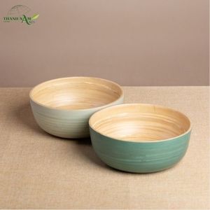 Tazón Decorativo y para Servir de Bambú Clásico Hecho a Mano, No Tóxico, Ecológico, Ligero, Desechable, para Uso Doméstico - Product Image 3