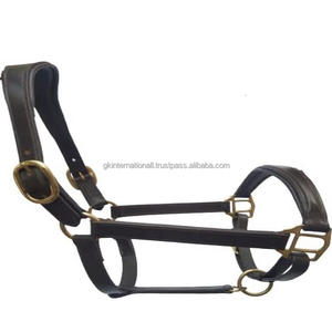 Vente en gros, meilleure qualité, réglable, en cuir, personnalisé, licou cheval équitation, collier de tête avec rembourrage surélevé, toutes les tailles - Product Image 1