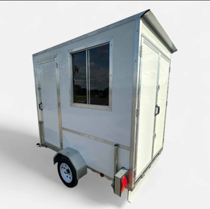 Remorque de bureau de qualité supérieure 10 pieds x 5 pieds avec fenêtre latérale, porte et doubles portes arrière en blanc - Product Image 2