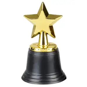 Troféu corporativo personalizado de alta qualidade 3 estrelas para Troféu de Esportes disponível em três tamanhos para a exportação mundial de Copa de Troféu