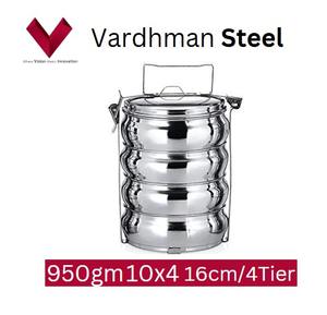 กล่องใส่อาหารสแตนเลสทิฟฟิน4ช่องสำหรับใส่อาหารกลางวันเบนโตะกล่องอาหาร10x4สำหรับไปโรงเรียน - Product Image 5