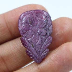 พลอยทับทิมแดงธรรมชาติแกะสลักทรงคาโบชอง พลอยทับทิมแกะสลักขัดเรียบ ขายส่งจากผู้ผลิตสำหรับอัญมณีทำเครื่องประดับ - Product Image 2