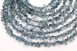 ลูกปัดทรงลูกแพร์หยดน้ำสีมอสพลอยสีฟ้าธรรมชาติขนาด7x4มม. อัญมณีหลวมสำหรับเครื่องประดับและสร้อยข้อมือแบบหยดน้ำ - Product Image 5