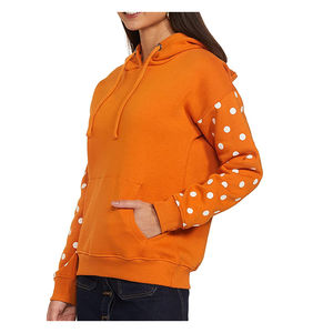 Best Quality Autumn Winter Plus Size Knitted Hooded Women's Streetwear Pullover Hoodies 100% Cotton Front Pocket Women's Hoodies - Product Image 3