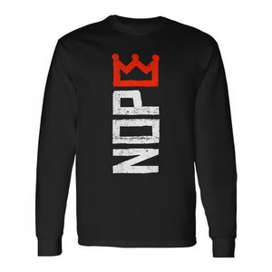 Maglietta a maniche lunghe con stampa verticale 'No Kings' - Prodotto promozionale - Product Image 2