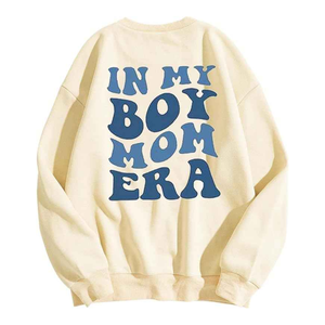 Compra Sudadera estampada holgada para mujer, nuevo diseño, alta calidad, personalizable, MOQ, sudaderas de algodón ecológicas - Product Image 1