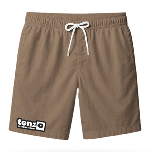 กางเกงขาสั้นลำลองผู้ชายปี 2026 ผ้าโพลีเอสเตอร์ 100% แบบเรียบ แห้งเร็ว ระบายอากาศดี เหมาะสำหรับออกกำลังกาย ชายหาด เอวยางยืดสูง มีเชือกผูก แบรนด์ดัง - Product Image 5