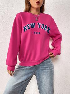 Vente en gros de sweats streetwear pour femmes meilleures ventes 100% coton pulls thermiques légers - Product Image 4