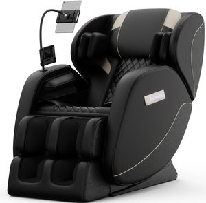Fauteuil de massage avec fonction de relaxation complète du corps, shiatsu, chaleur, rouleau pour les pieds, étirement thaïlandais, haut-parleurs Bluetooth, purification par anions - Product Image 1