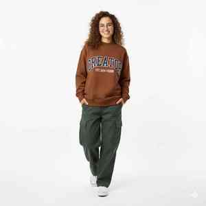 Custom Logo Winter Women Reversible <b>Mock</b> <b>Neck</b> Long Sweatshirt High Quality Oversized Fleece Unisex Pullover <b>Top</b> Manufacturer - Product Image 1