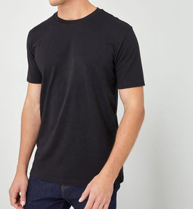 Nueva llegada 2025 etiqueta personalizada 100% algodón manga corta Camiseta negra cuello redondo ajuste Unisex Slim Fit - Product Image 6