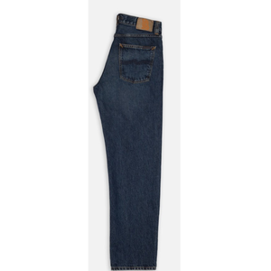 Pantalon en jean décontracté pour homme, coupe droite, design personnalisé, taille mi-haute, lavage délavé, coupe slim, fermeture éclair, 5 poches, formel, modeste - Product Image 3
