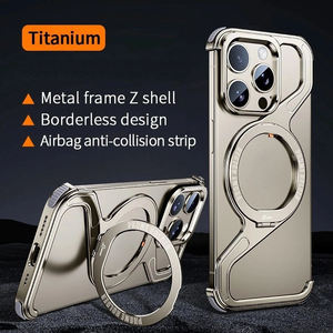 Custodia per telefono in alluminio senza cornice con supporto magnetico per <span class=keywords><strong>iPhone</strong></span> 17 16 15 Pro Max 17 Air, <span class=keywords><strong>cover</strong></span> antiurto in metallo - Product Image 3