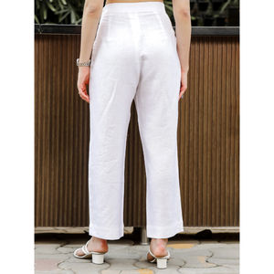 Pantalon en lin pour femme pour l'été avec une coupe décontractée Pantalon en lin léger et respirant pour femme par temps chaud - Product Image 5