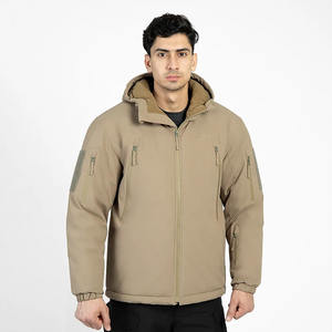 Vente en gros 2024 mode Offre Spéciale polyester hiver à capuche imperméable respirant coupe-vent grande taille softshell homme vestes - Product Image 4