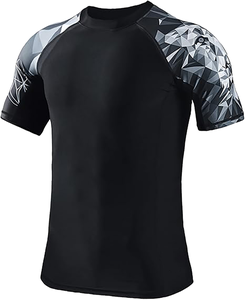 Chemises de compression pour hommes personnalisables, confortables et respirantes, vêtements de sport longs pour MMA et utilisation en salle de sport - Product Image 1