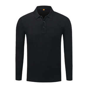 2025 New Hot Selling Custom Men's High Quality 100% Cotton <b>Long</b> <b>Sleeve</b> for Polo <b>Shirts</b> Plain Solid Pattern <b>Golf</b> <b>Shirt</b> - Product Image 5