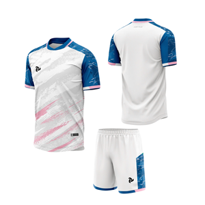 Maillot de football unisexe personnalisable de haute qualité, uniforme d'équipe, 100% polyester, séchage rapide, tissu aéré écologique, motif dégradé - Product Image 4