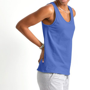 Vente en gros de gilets côtelés de couleur unie à la mode pour femmes débardeur en tricot côtelé décontracté sans manches pour femmes - Product Image 2
