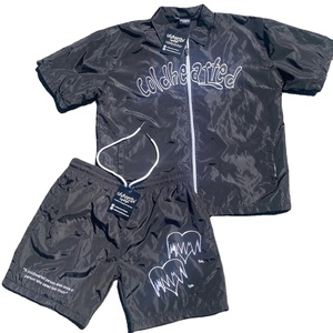Veste et pantalon de survêtement coupe-vent légers et respirants pour homme, avec logo personnalisé, imperméables, style streetwear et activewear, vente en gros OEM - Product Image 1