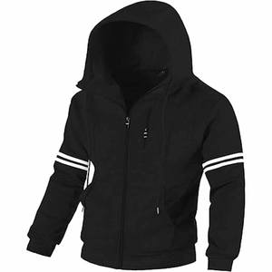 เสื้อสเวตเตอร์มีฮู้ดสำหรับผู้ชายเสื้อสเวตเตอร์มีฮู้ดผ้าคอตตอน100% โอเวอร์ไซส์ผ้าคอตตอนไม่มีลายพิมพ์ - Product Image 1