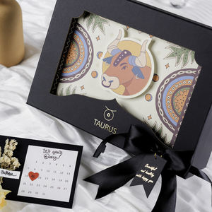 RTS Premium 12 Zodiac Art Caja de regalo de cartón Bio-Degradable con tapa y base para presentar regalos hechos a mano - Product Image 6