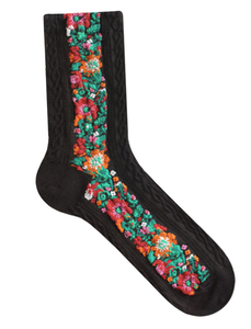 FOYSOCK KOREA personalizzato logo etnico caviglia Crew Design cotone personalizzato Boho ricamato floreale maglia di qualità calzini sportivi da donna - Product Image 4